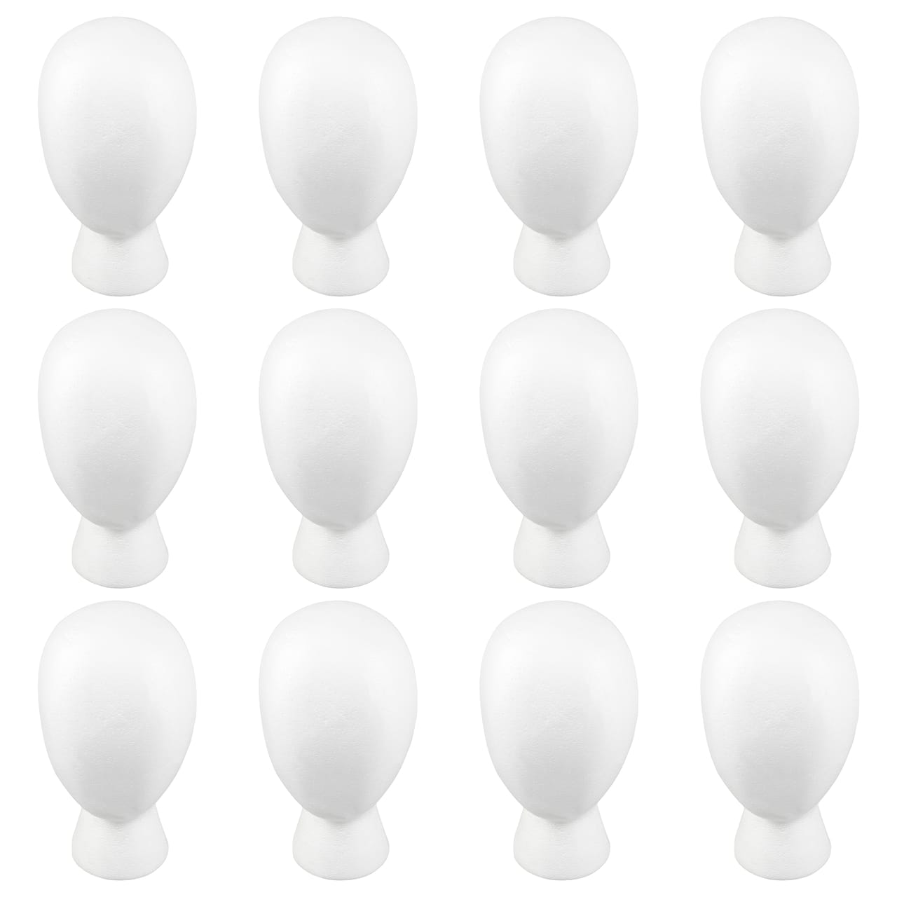 12 Pack: FloraCraft® SmoothFōM® White Foam Faceless Head